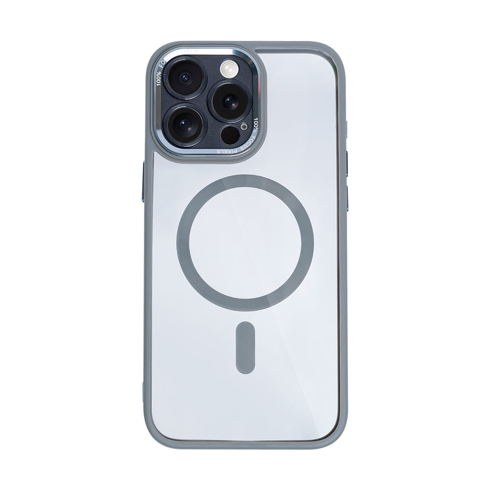 Rixus Classic 04 Case With MagSafe Compatible For Apple iPhone 16 Pro Grey