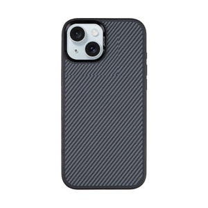 Rixus Mag Carbon With MagSafe Compatible For Apple iPhone 15 Titanium Black