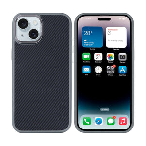 Rixus Mag Carbon With MagSafe Compatible For Apple iPhone 15 Titanium Grey