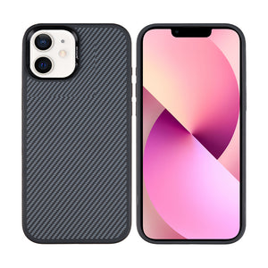 Rixus Mag Carbon With MagSafe Compatible For Apple iPhone 12, 12 Pro Titanium Black