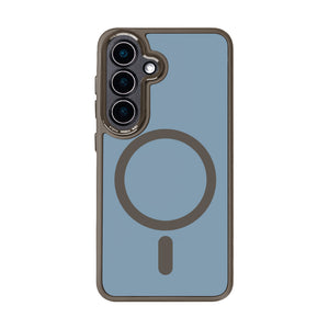 Rixus Classic 04 Case With MagSafe Compatible For Samsung Galaxy S25 Plus Brown