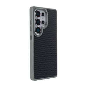 Rixus Mag Carbon With MagSafe Compatible For Samsung Galaxy S25 Ultra Titanium Grey