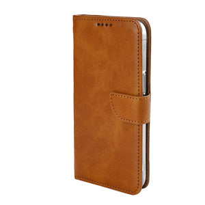 Rixus Bookcase For Apple iPhone 16e, 17e Light Brown