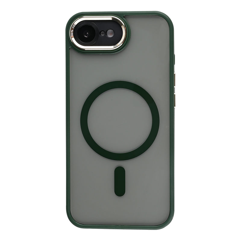 Rixus Classic 04 Case With MagSafe Compatible For Apple iPhone 16e Dark Green