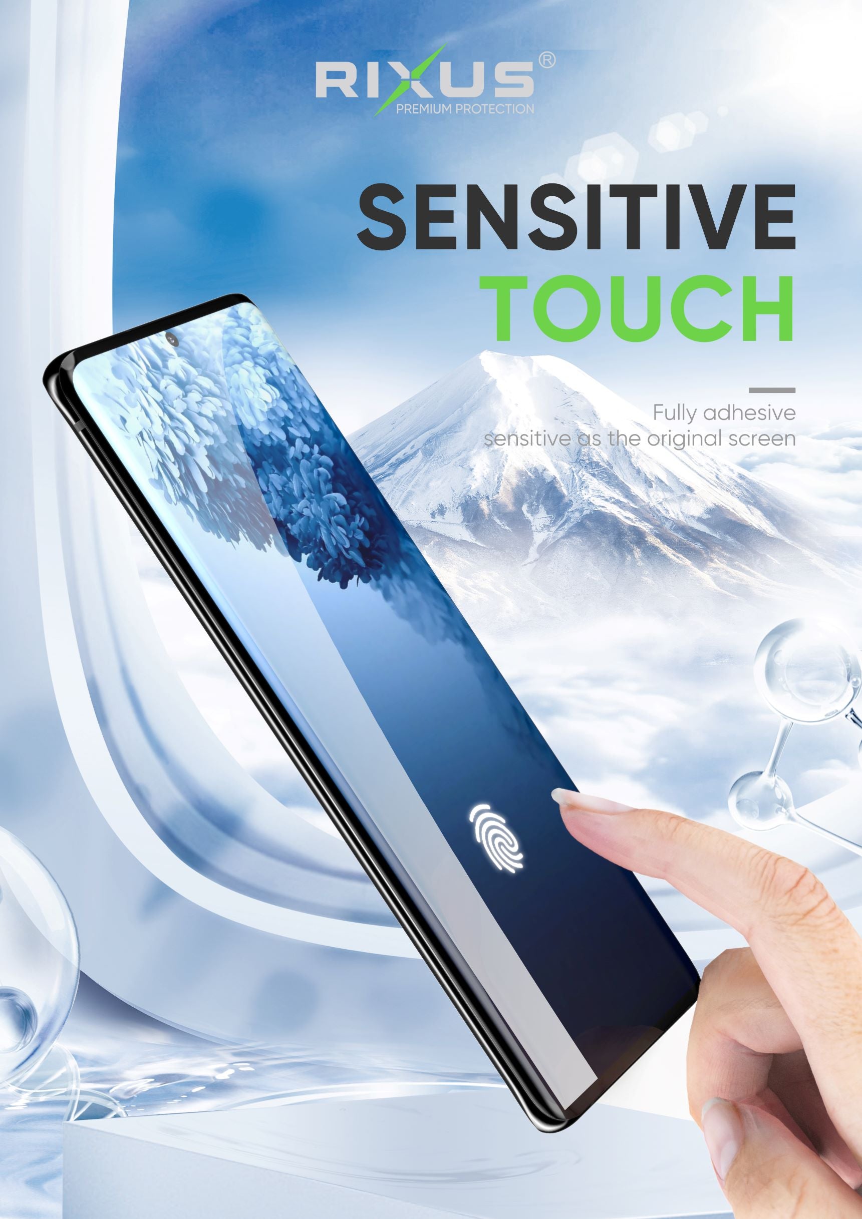 Verre trempé avec colle UV Rixus pour Samsung Galaxy Note 10 Plus