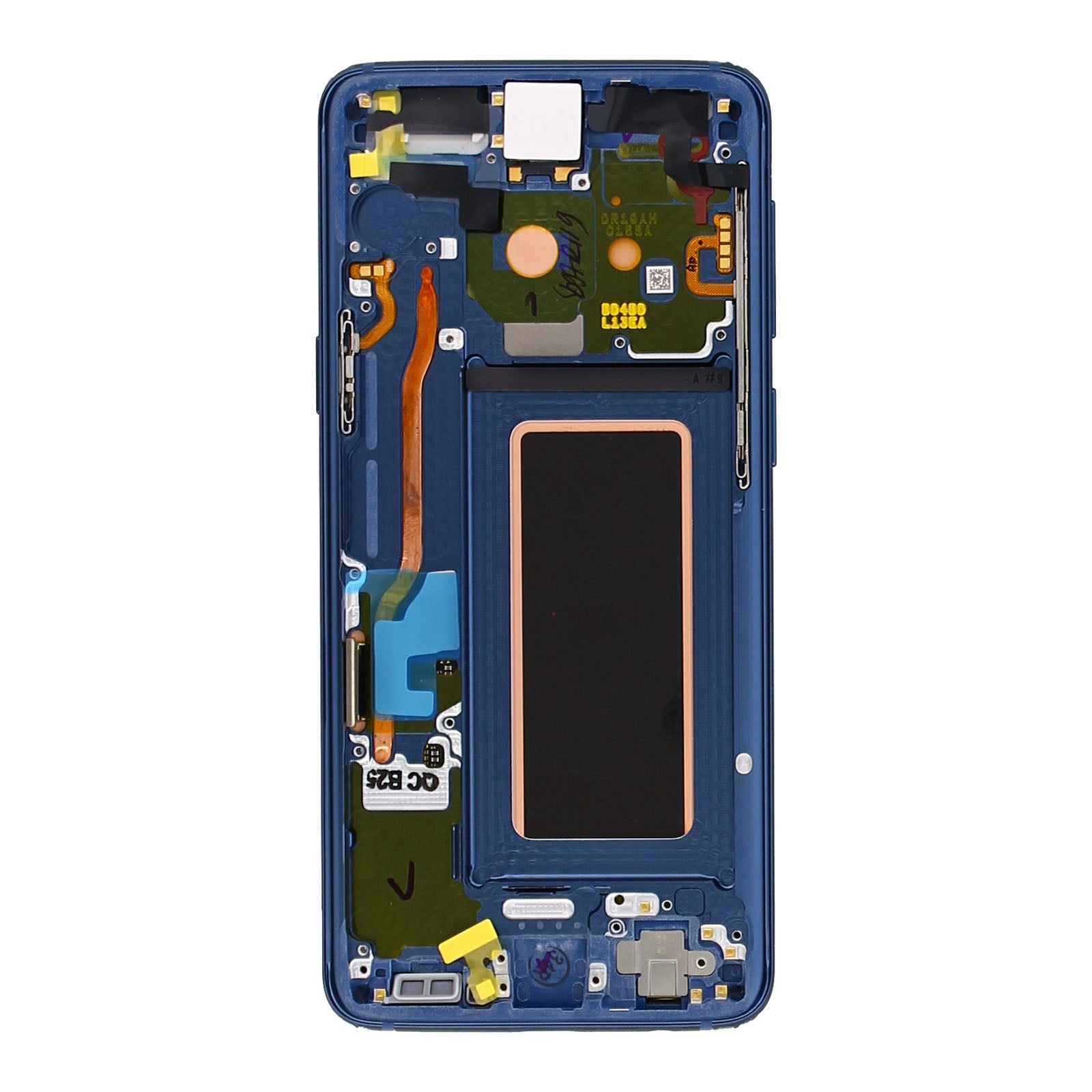 Écran et numériseur Samsung Galaxy S9 G960F avec cadre bleu corail Service Pack