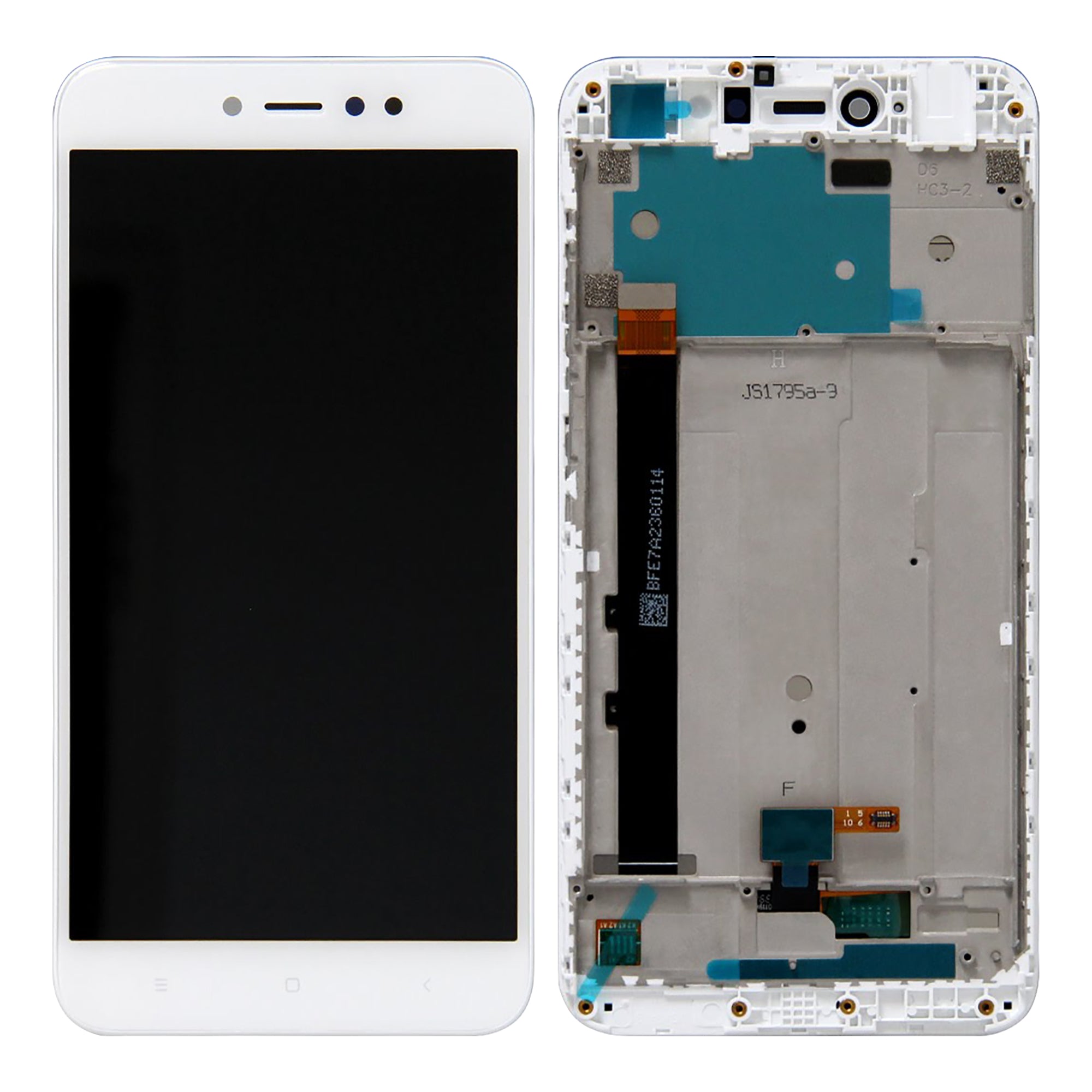 Écran et numériseur Xiaomi Redmi Note 5A (haut de gamme) avec cadre blanc OEM