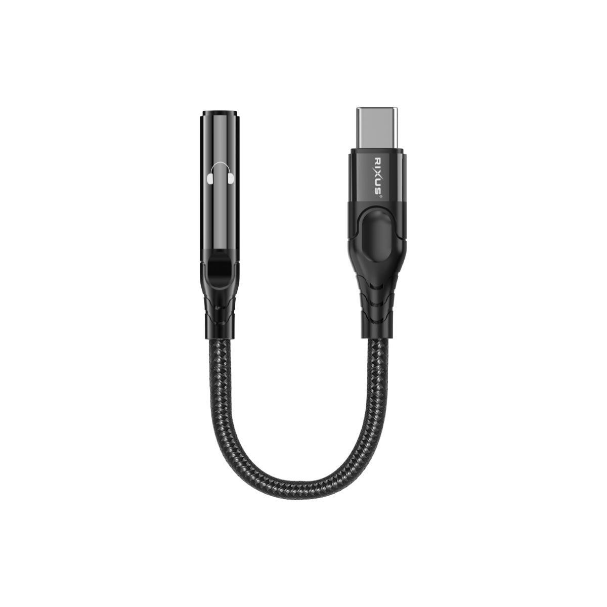 Rixus RXMU36C USB-C naar 3,5mm Audioadapter Vrouwelijk 10cm