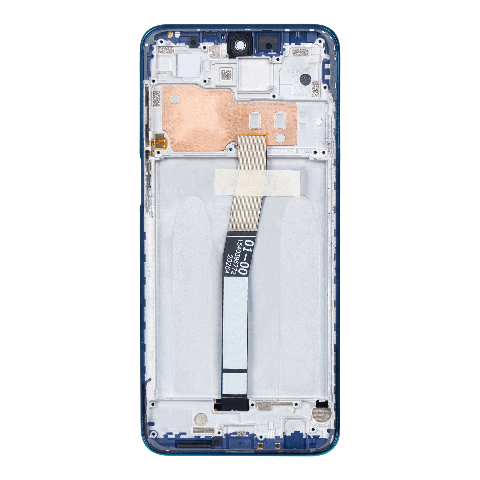 Xiaomi Redmi Note 10 Lite scherm en Digitizer met frame Aurora blauw OEM