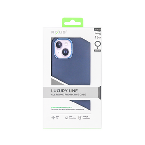 Rixus Classic 02 Case With MagSafe Compatible For Apple iPhone 15 Plus Blue