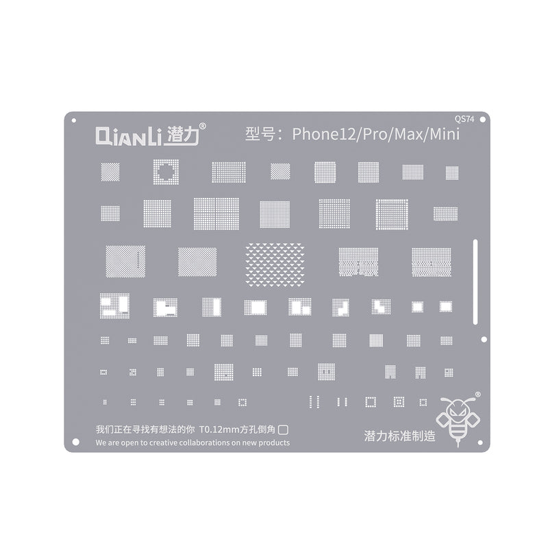 QIANLI Bumblebee Stencil QS74 For Apple iPhone 12 Series