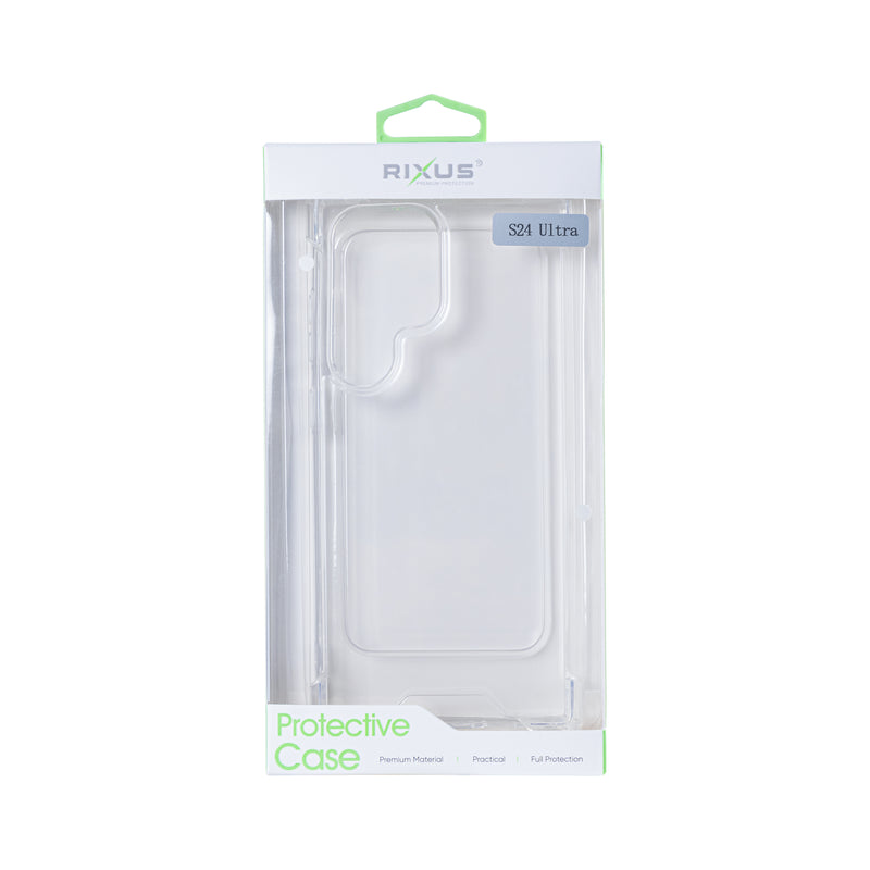 Rixus Anti-Barst Hoesje Voor Samsung Galaxy S24 Ultra 5G Transparant