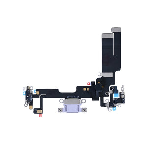 For Apple iPhone 14 Systeem Opladen Flex Paars Getrokken