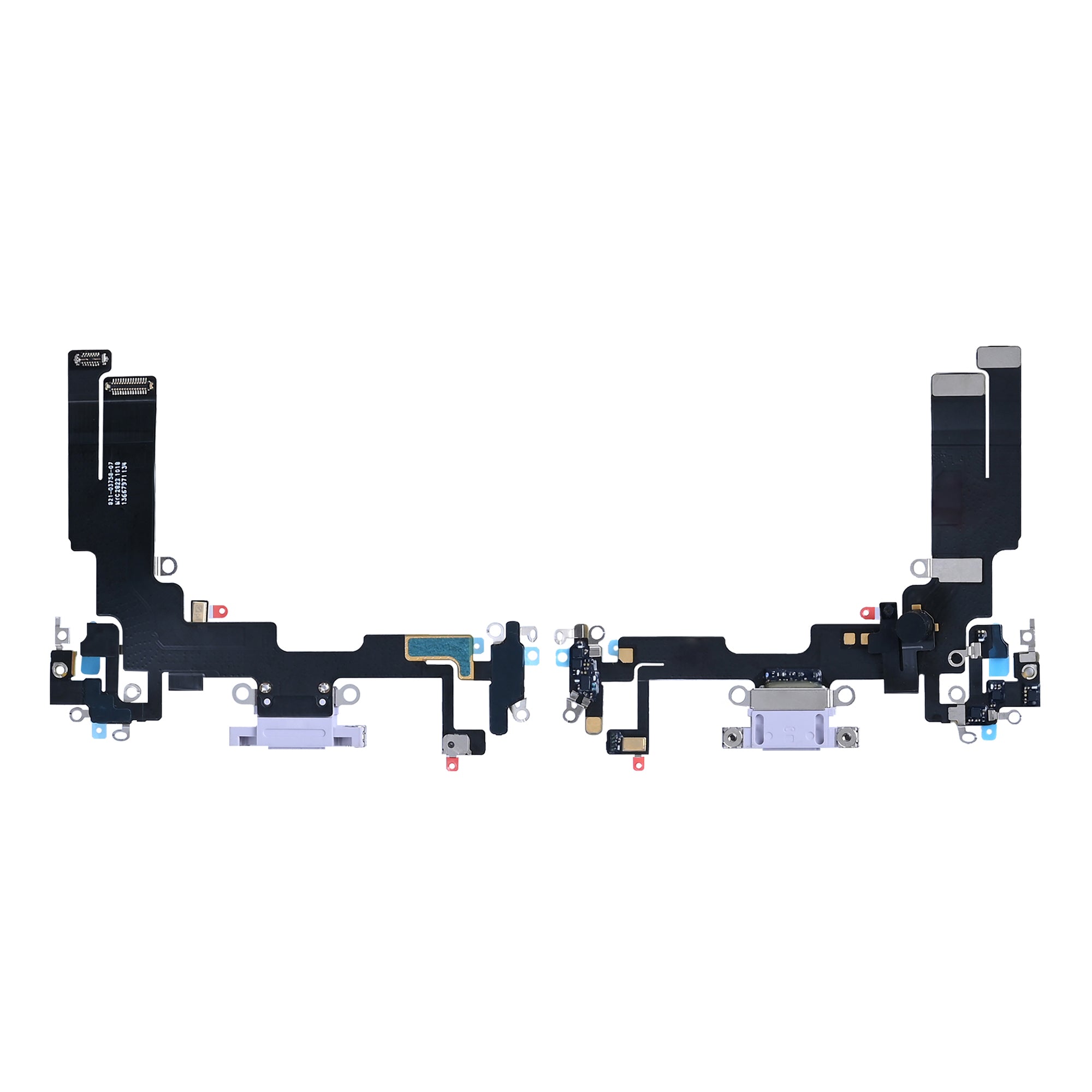 For Apple iPhone 14 Systeem Opladen Flex Paars Getrokken