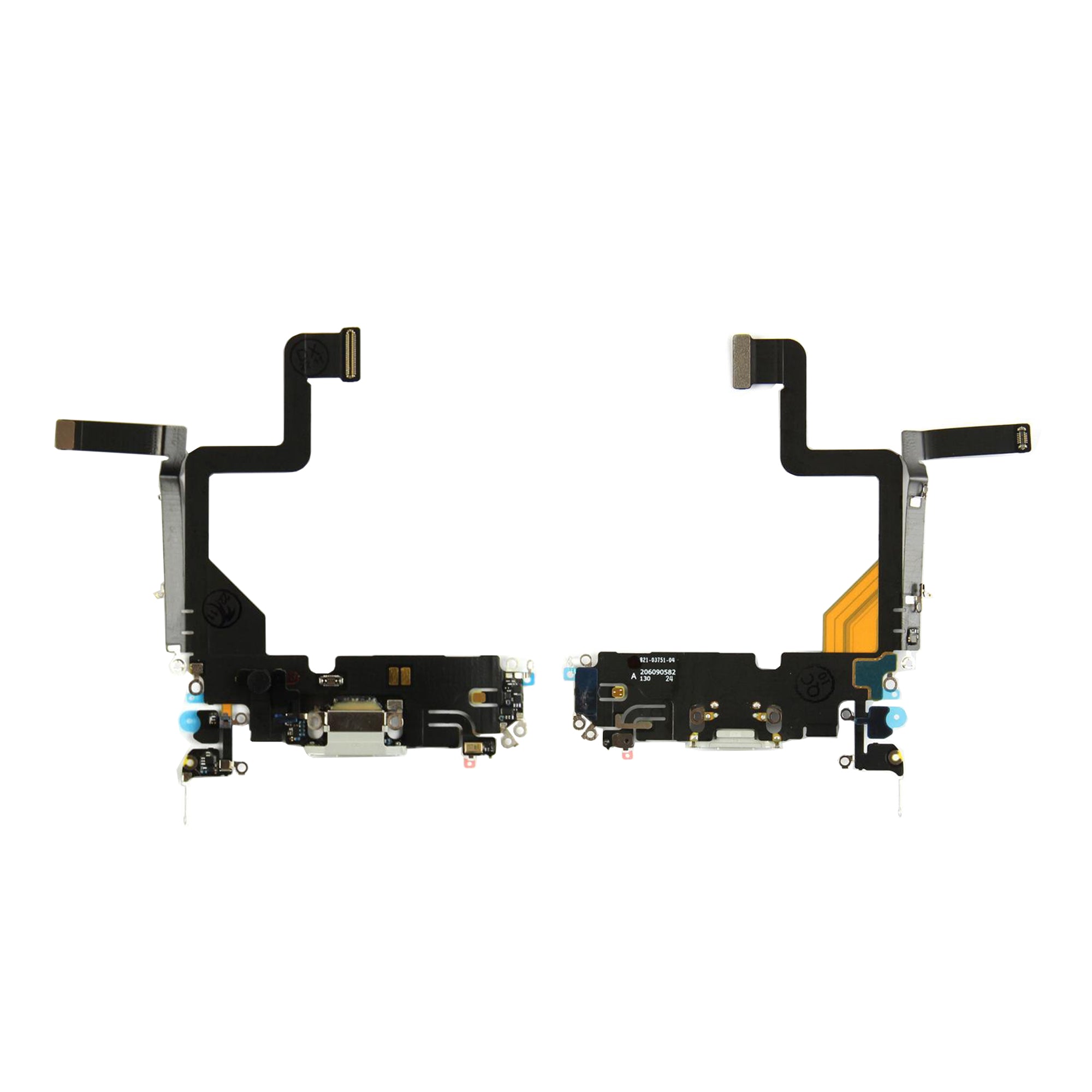 For Apple iPhone 14 Pro Systeem Opladen Flex Zilver Getrokken