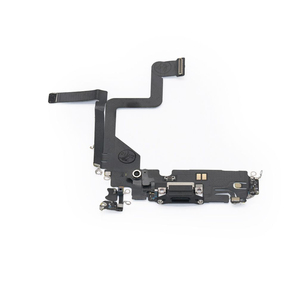 For Apple iPhone 14 Pro Systeem Opladen Flex Ruimte Zwart Getrokken