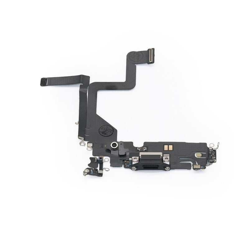 For Apple iPhone 14 Pro Systeem Opladen Flex Ruimte Zwart Getrokken