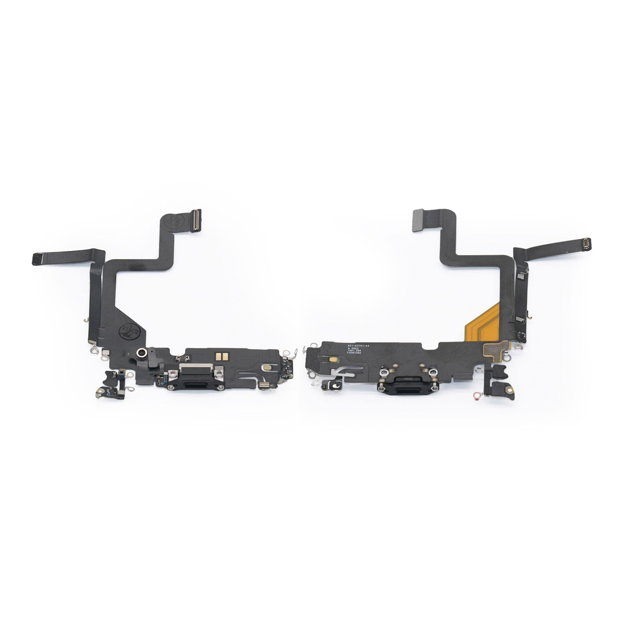 For Apple iPhone 14 Pro Systeem Opladen Flex Ruimte Zwart Getrokken