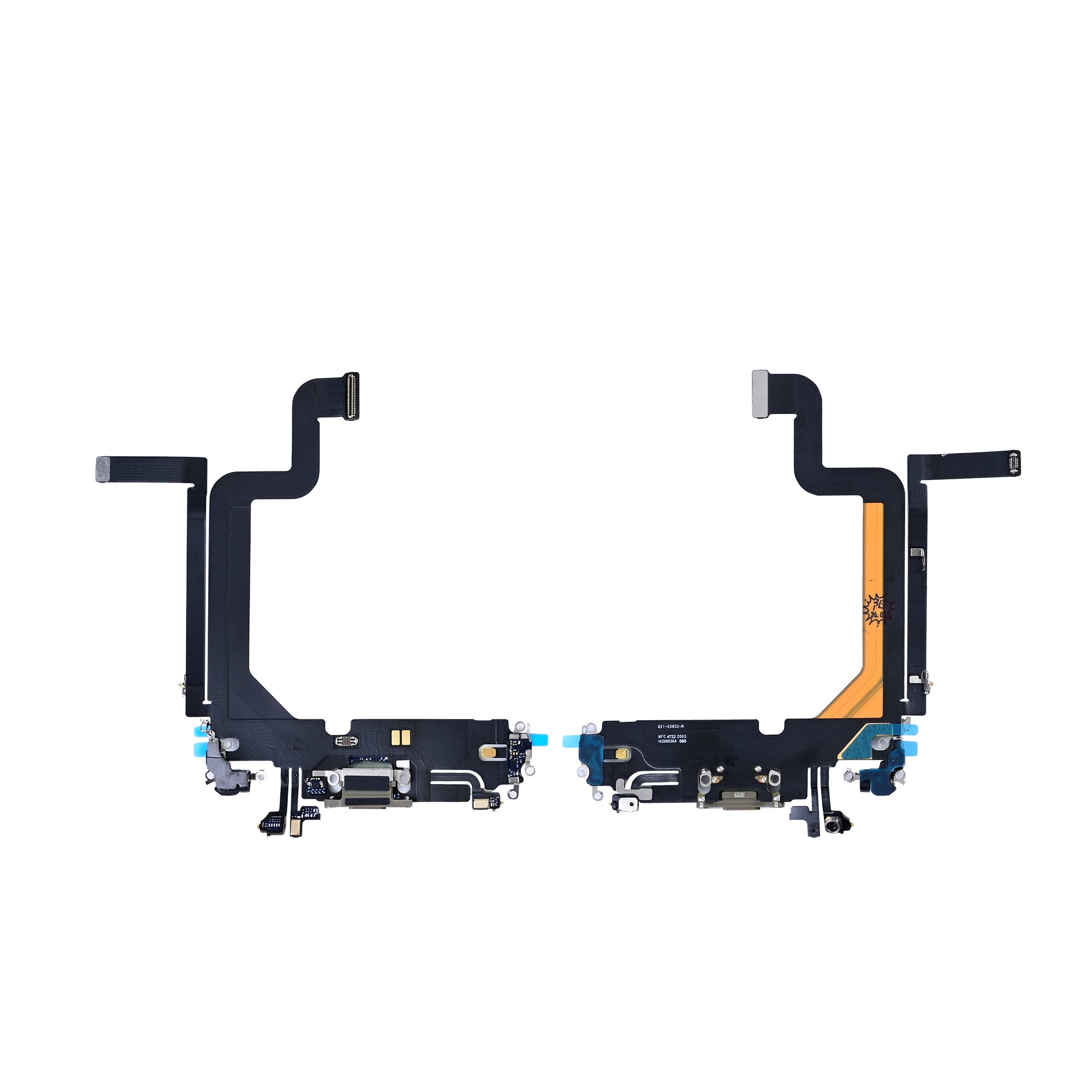 For Apple iPhone 14 Pro Max Systeem Opladen Flex Goud Getrokken