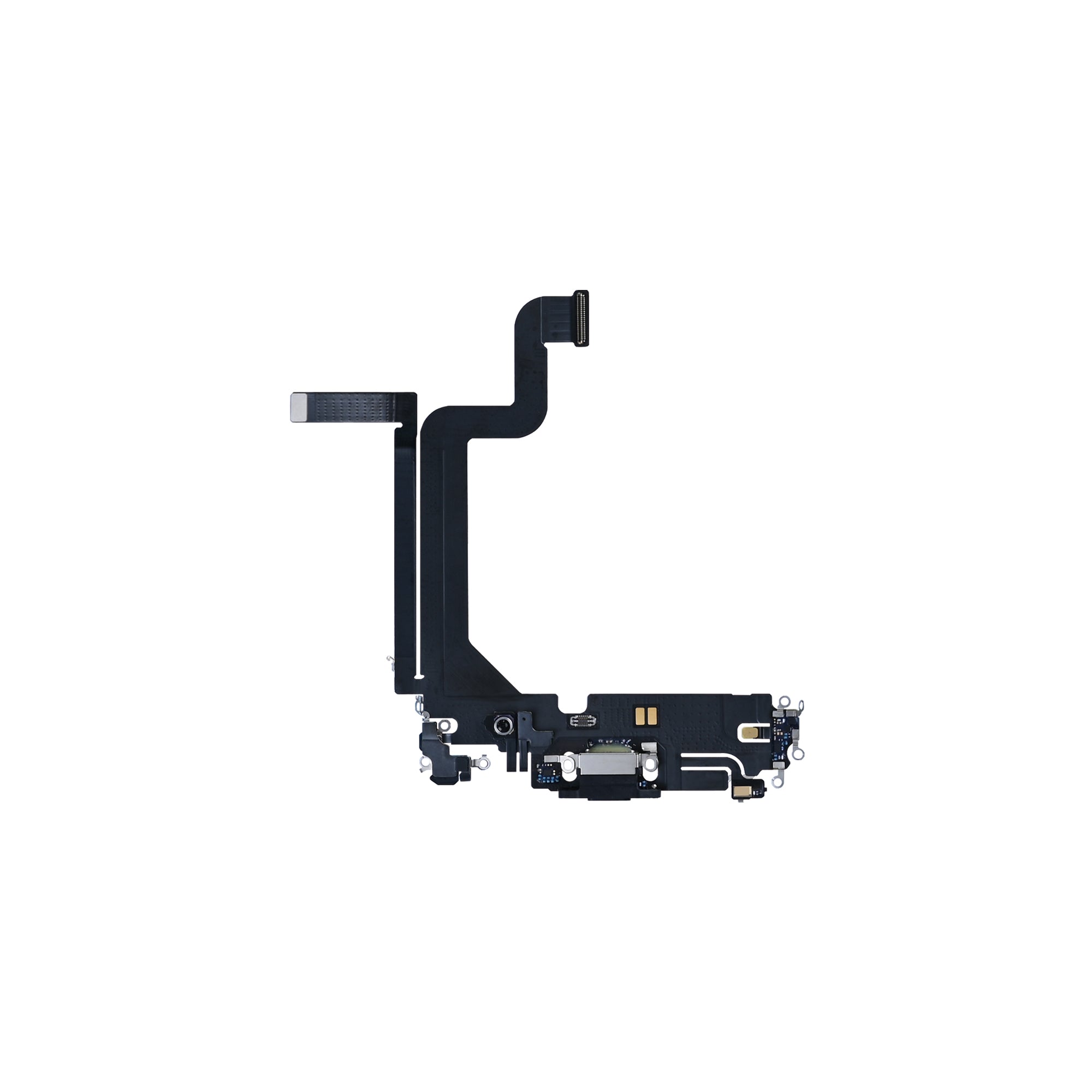 For Apple iPhone 14 Pro Max Systeem Opladen Flex Ruimte Zwart Getrokken