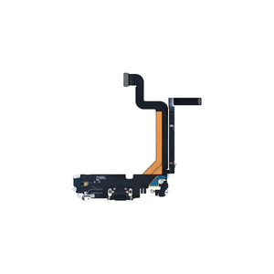 For Apple iPhone 14 Pro Max Systeem Opladen Flex Ruimte Zwart Getrokken