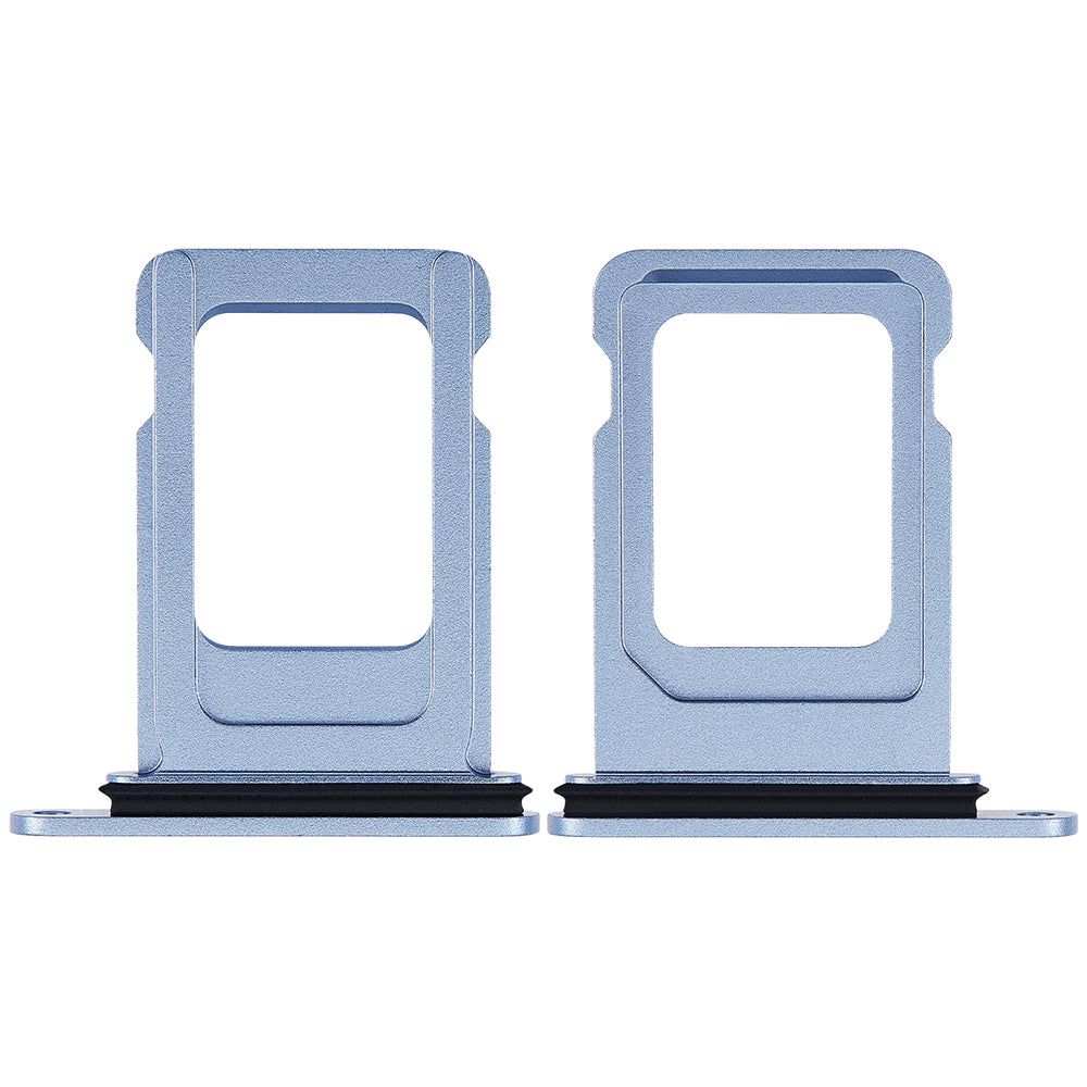 For Apple iPhone 14 Sim Kaarthouder Blauw Getrokken