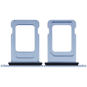 For Apple iPhone 14 Sim Kaarthouder Blauw Getrokken