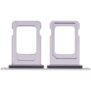 For Apple iPhone 14 Sim Kaarthouder Paars Getrokken