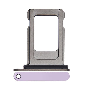 For Apple iPhone 14 Pro Sim Kaarthouder Dieppaars Getrokken