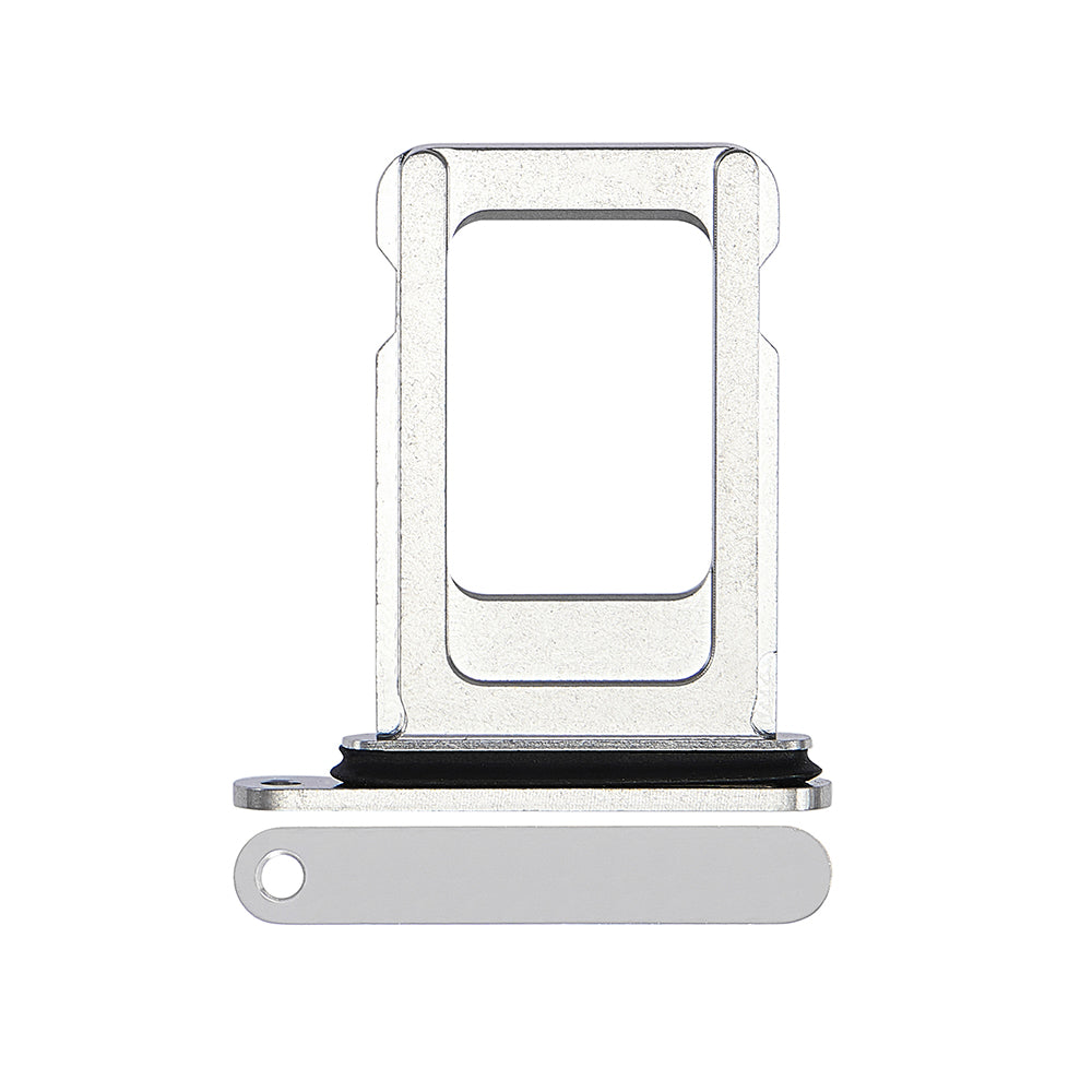 For Apple iPhone 14 Pro Sim Kaarthouder Zilver Getrokken