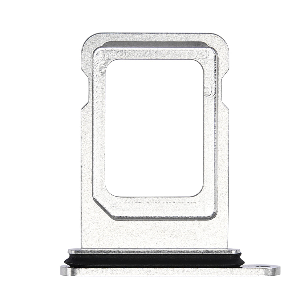 For Apple iPhone 14 Pro Max Sim Kaarthouder Zilver Getrokken