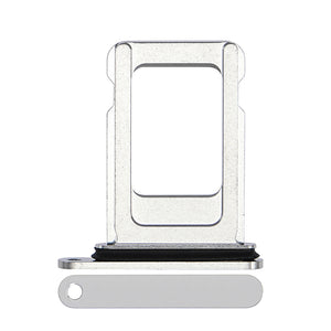 For Apple iPhone 14 Pro Max Sim Kaarthouder Zilver Getrokken