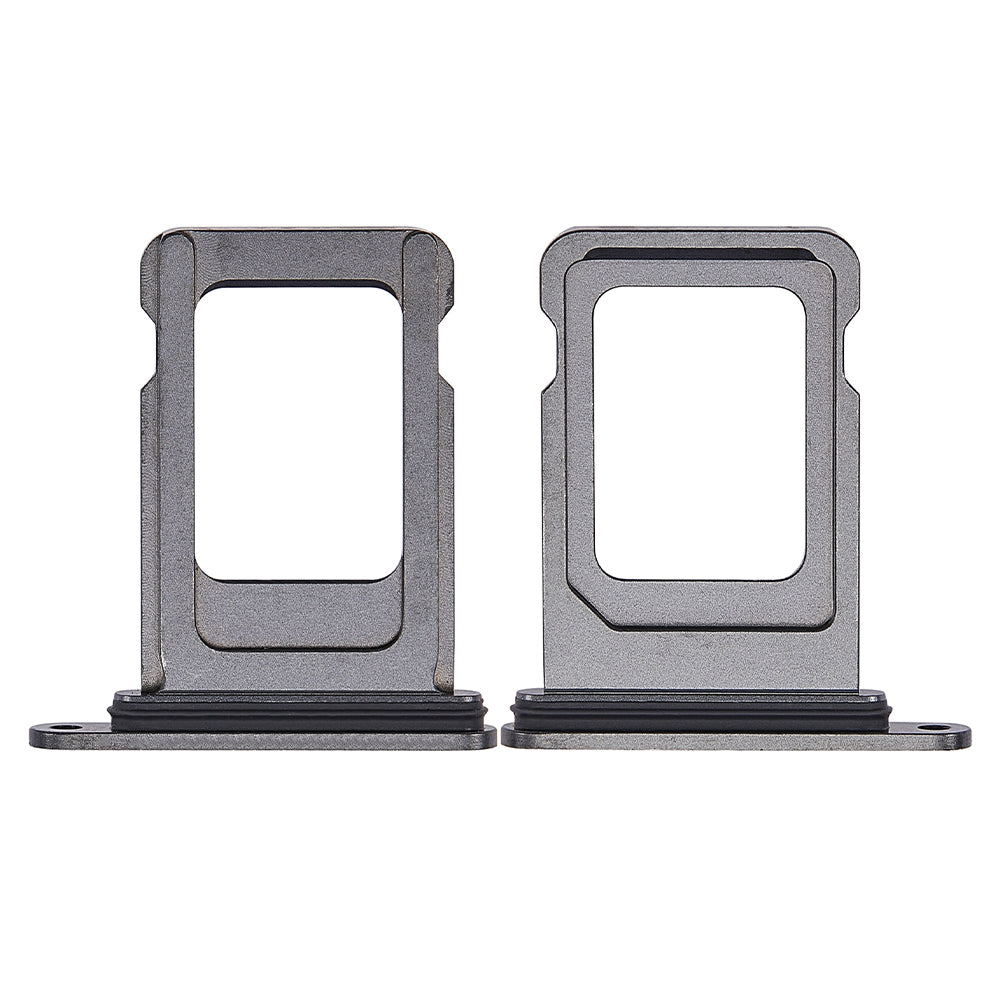 For Apple iPhone 14 Pro Max Sim Kaarthouder Ruimte Zwart Getrokken