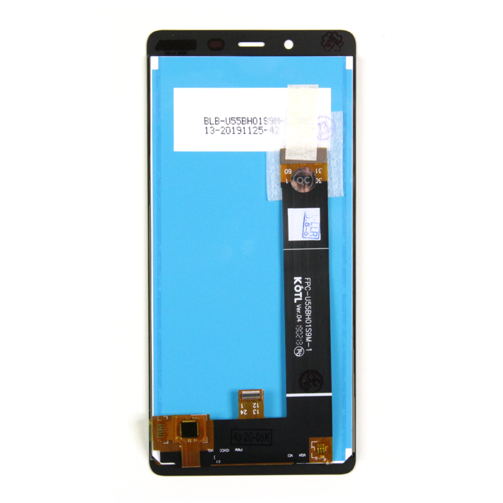 Nokia 1 Plus-scherm en digitizer zonder frame, zwart, OEM
