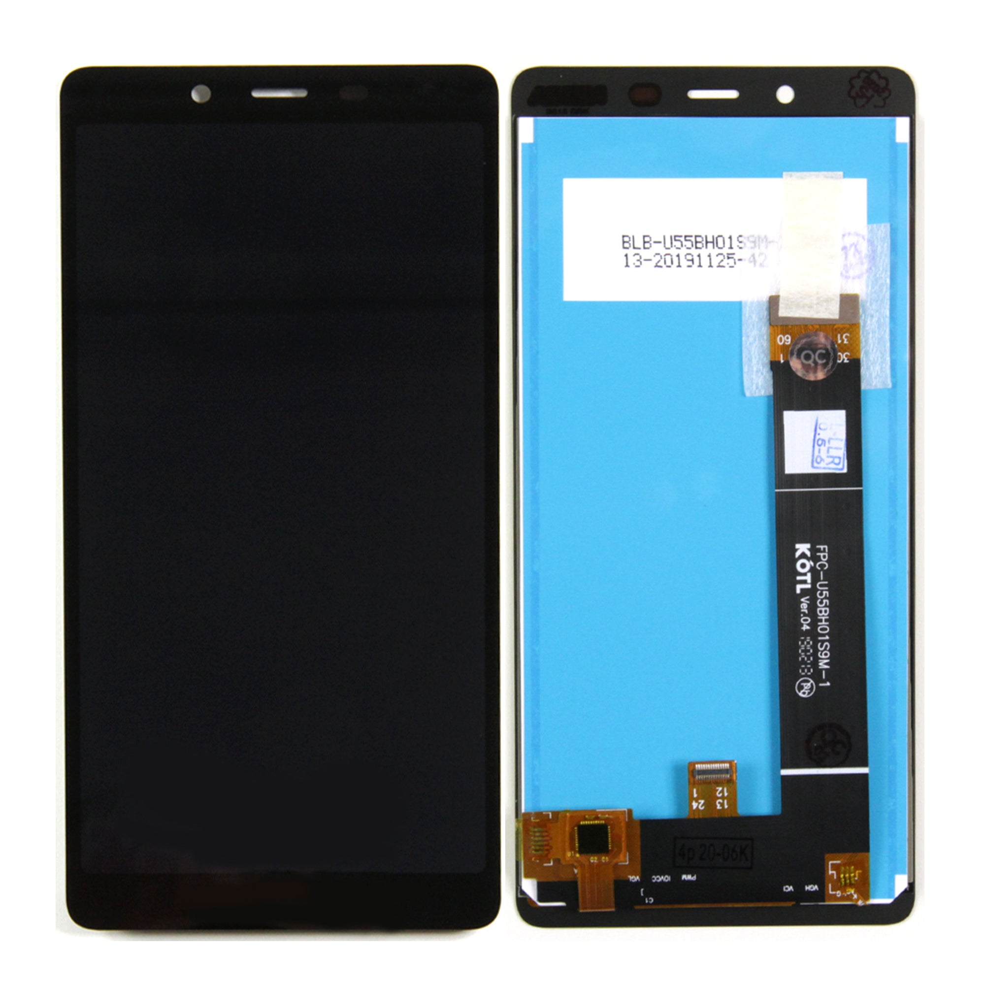 Nokia 1 Plus-scherm en digitizer zonder frame, zwart, OEM