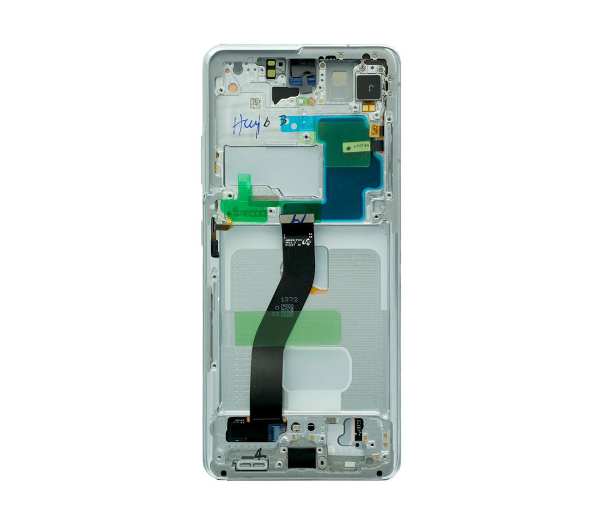 Samsung Galaxy S21 5G Ultra G998B Beeldscherm en Digitizer met Frame Fantoom Zilver Service Pack
