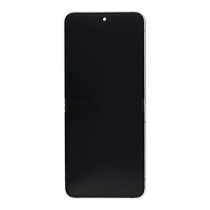 Samsung Galaxy Z Flip5 F731B Hoofdscherm en digitizer met frame Cream Service Pack