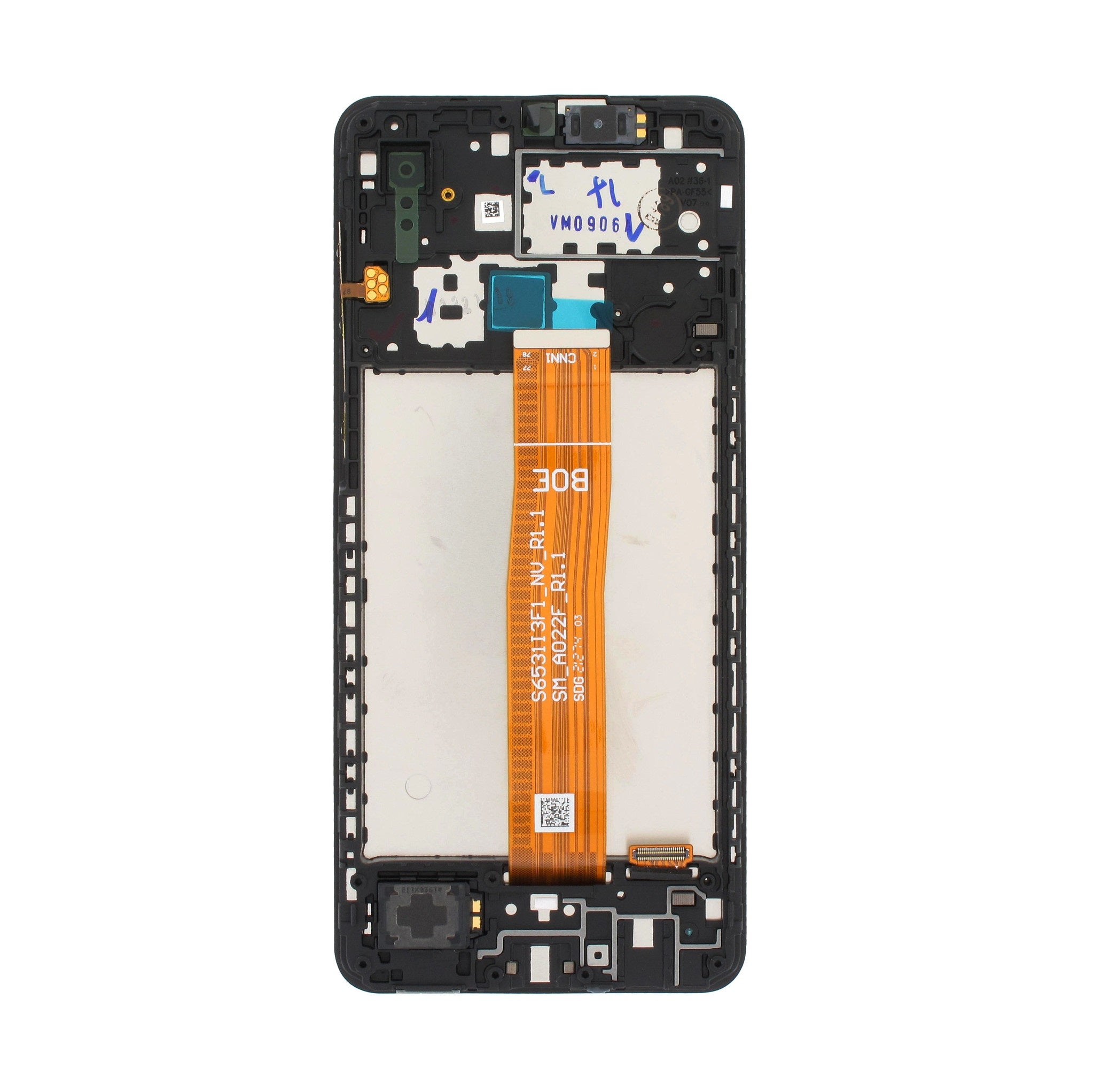 Samsung Galaxy A02 A022F Beeldscherm en Digitizer met Frame Zwart Service Pack