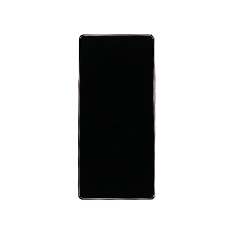 Samsung Galaxy Note 20 N980F, Note 20 5G N981B Beeldscherm en Digitizer met Frame Mystic Bronze Service Pack