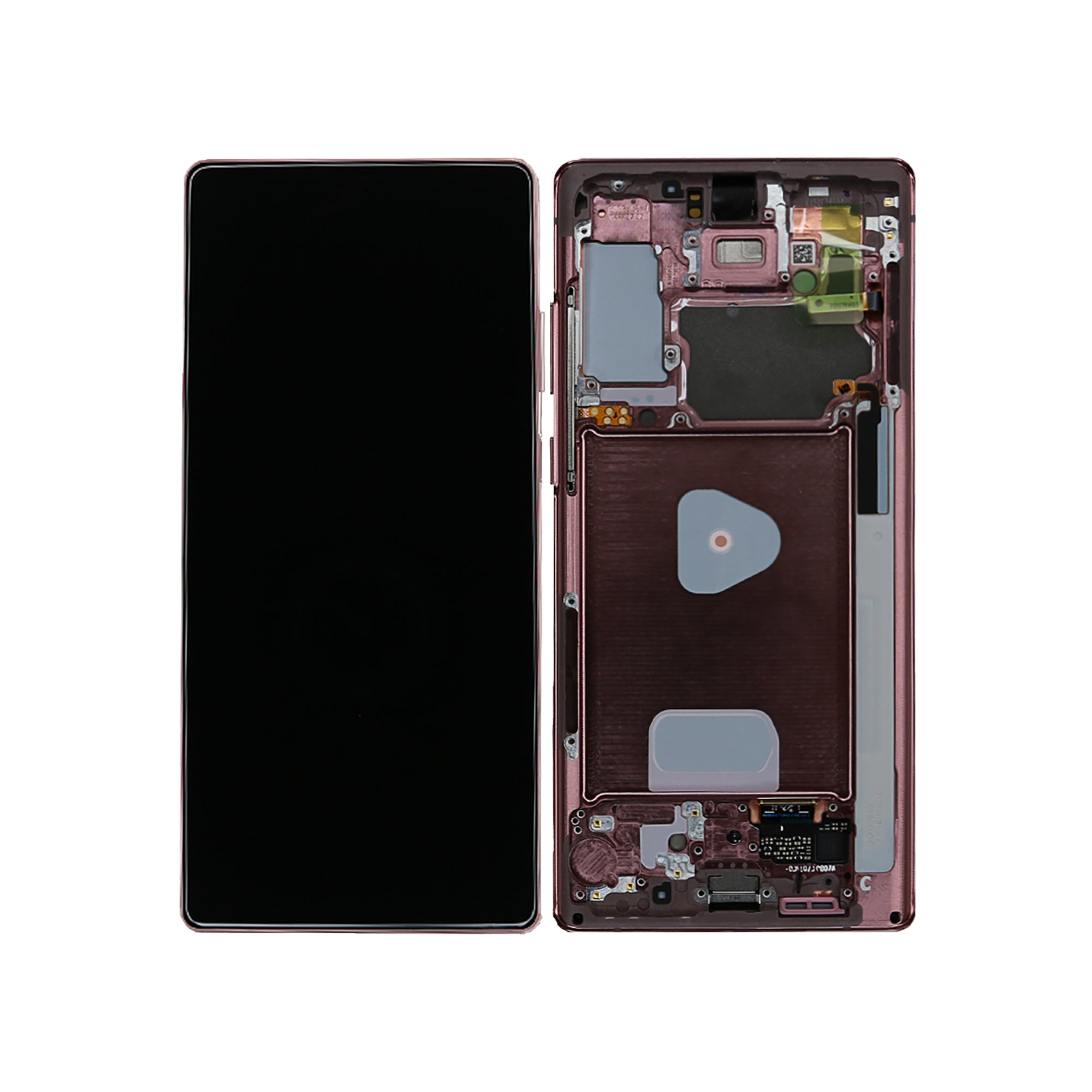 Samsung Galaxy Note 20 N980F, Note 20 5G N981B Beeldscherm en Digitizer met Frame Mystic Bronze Service Pack