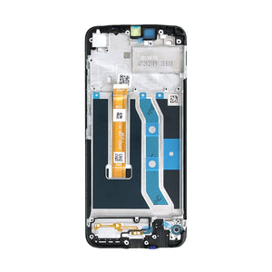 Realme C25Y-scherm en digitizer met frame, zwart OEM