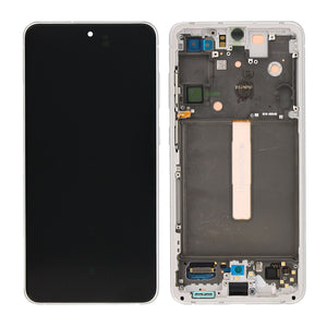 Samsung Galaxy S21 FE G990B Beeldscherm en Digitizer met Frame Wit Service Pack