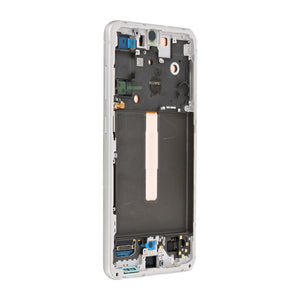 Samsung Galaxy S21 FE G990B Beeldscherm en Digitizer met Frame Wit Service Pack