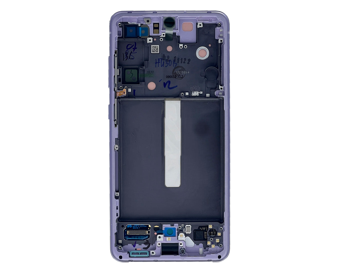 Samsung Galaxy S21 FE G990B Beeldscherm en Digitizer met Frame Lavendel Service Pack