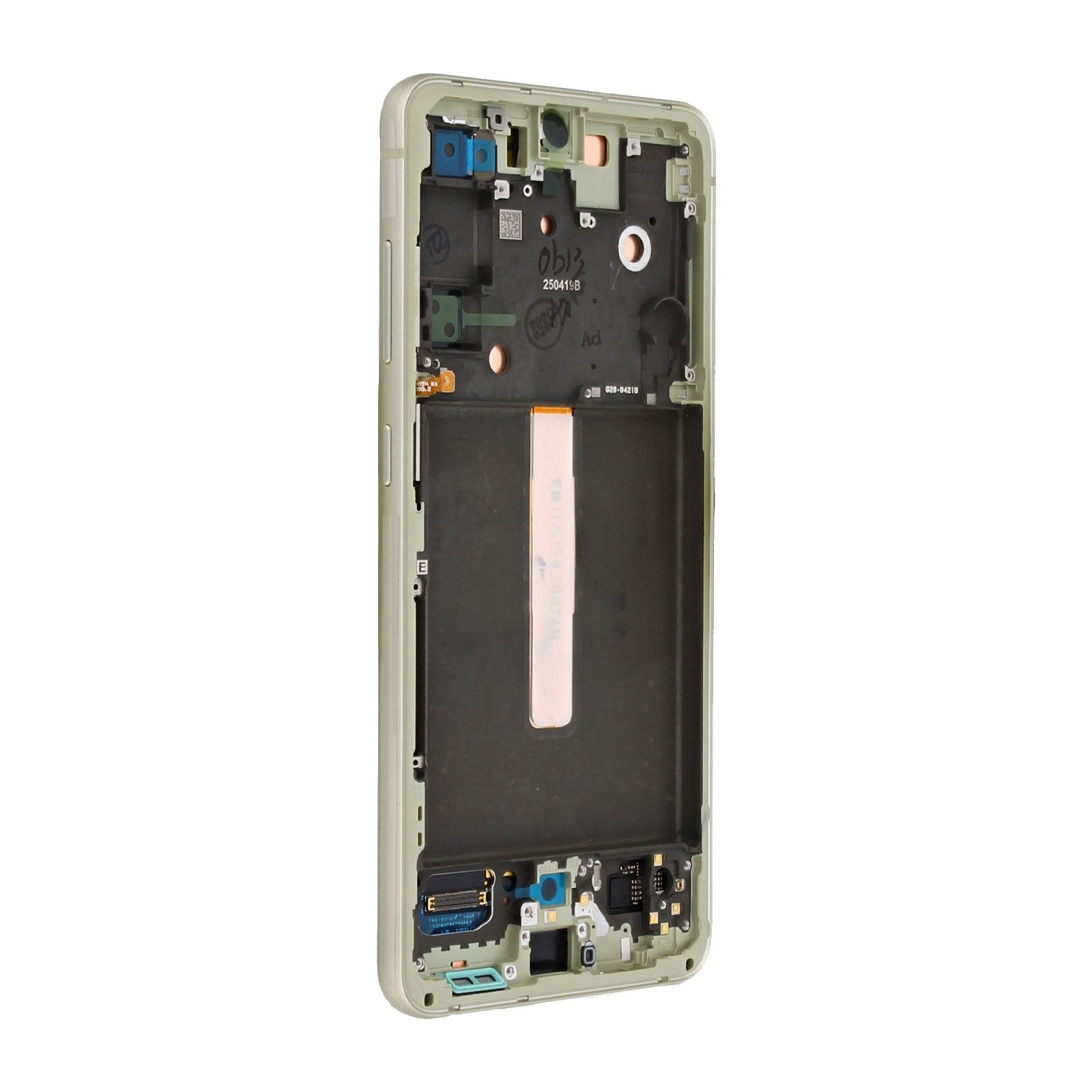 Samsung Galaxy S21 FE G990B-scherm en digitizer met frame Olive Service Pack