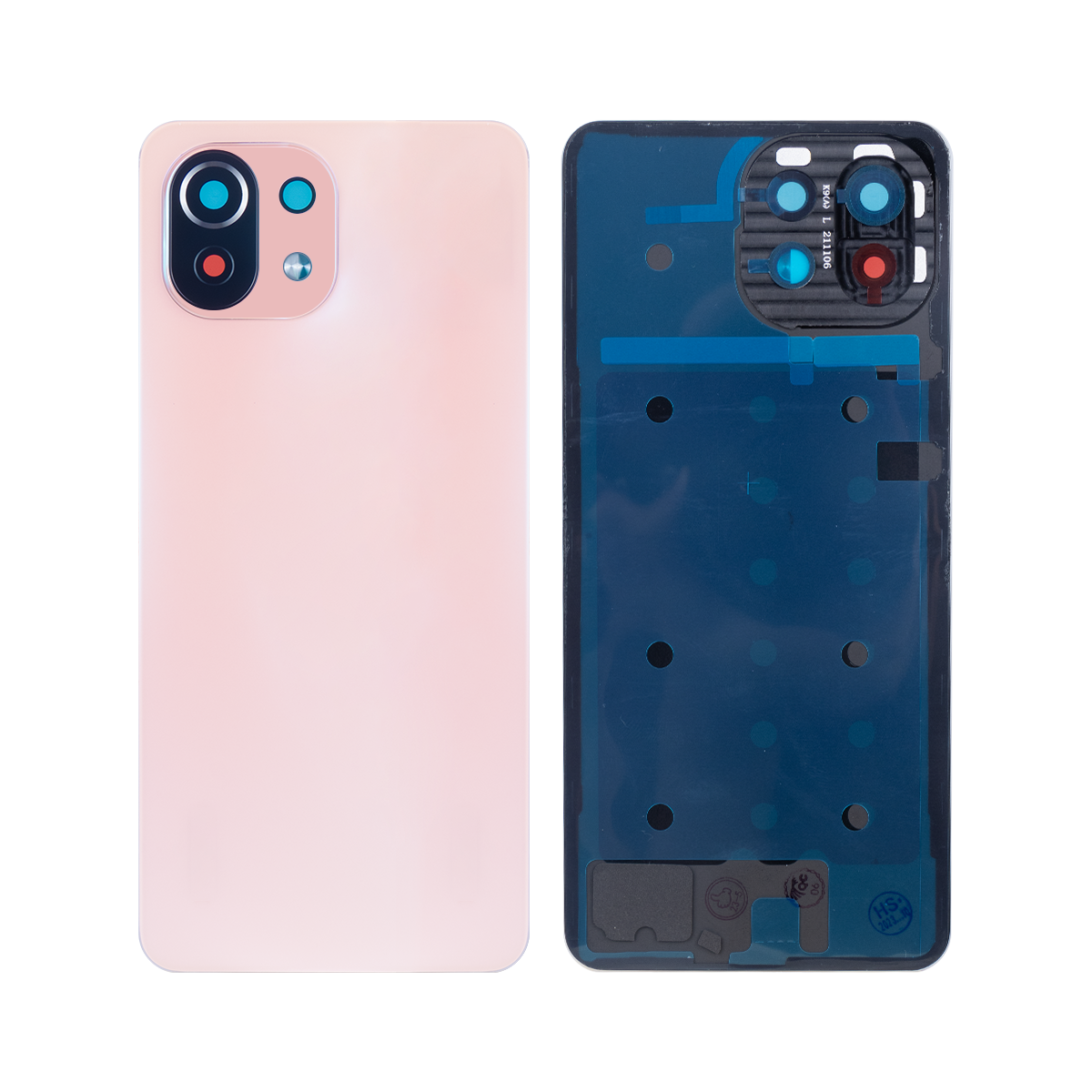 Xiaomi Mi 11 Lite achterkant met lens perzikroze OEM