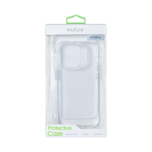 Rixus Anti Shock Hoesje TPU For Apple iPhone 15 Pro Transparant