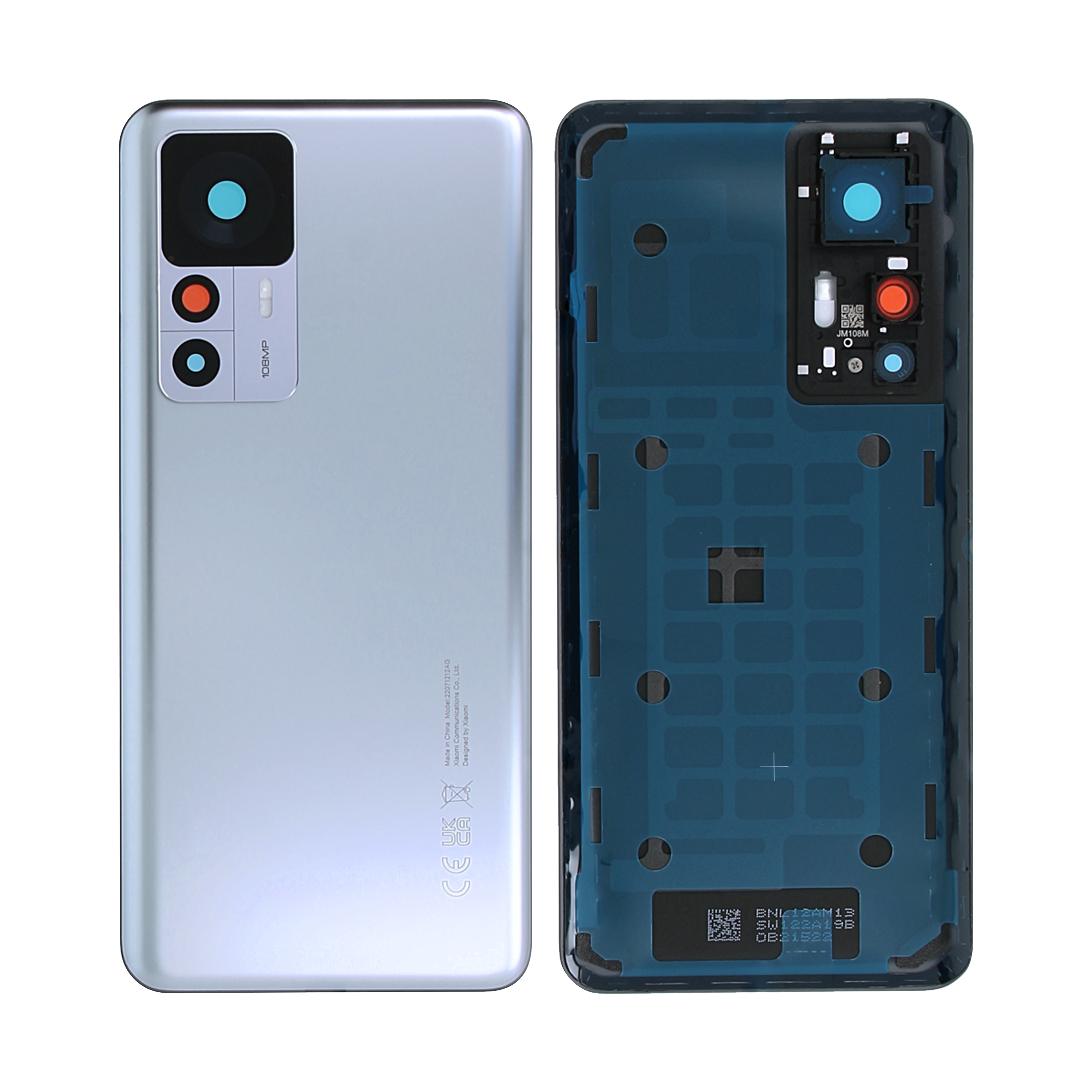 Xiaomi 12T achterkant met lens zilver OEM