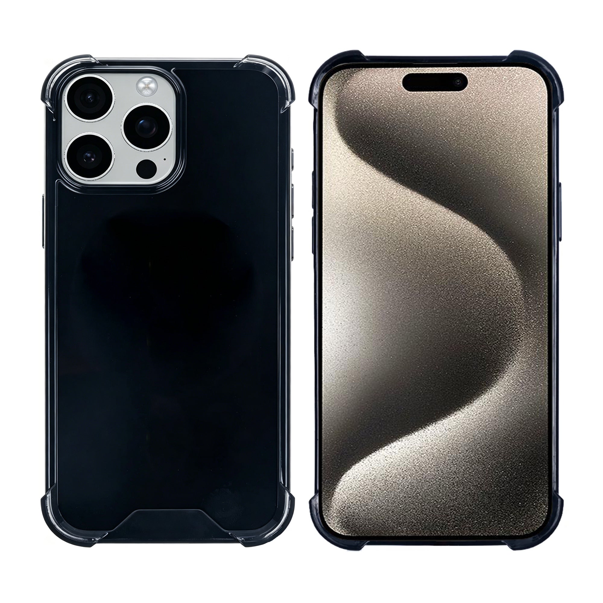 Rixus Anti-Barst Case For Apple iPhone 15 Pro Max Zwart