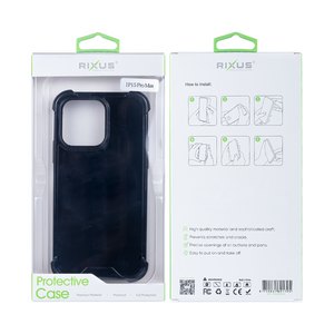 Rixus Anti-Barst Case For Apple iPhone 15 Pro Max Zwart